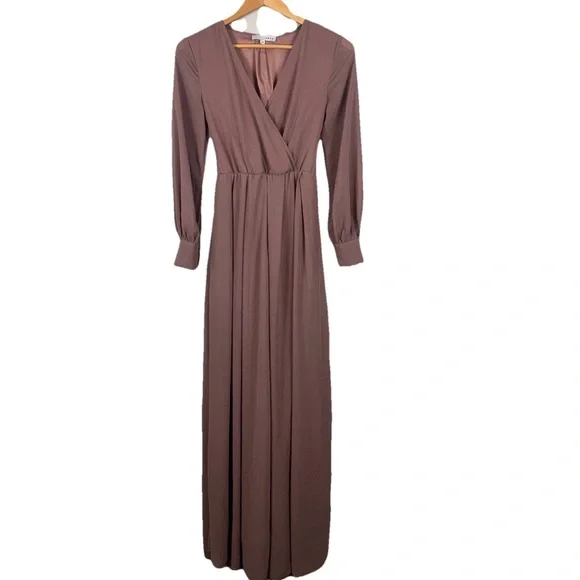 Baltic Born Women's XS Mauve Long Sleeve Fully Lined Maxi Dress Boho Fairycore - Picture 1 of 11
